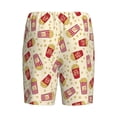 thumbnail image 2 of Lsque Cartoon Popcorn Mens Sleep Pajama Shorts,Short Pajama Pants, Cotton Ultra-Soft Knit-X-Large, 2 of 9