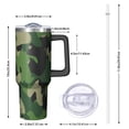 thumbnail image 2 of 40oz Tumbler with Handle and Straw, Vacuum Insulated Stainless Steel Travel Mug, Fits Car Cup Holder, Camo Print, 2 of 6