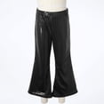 thumbnail image 2 of GiLiling Kids Girls Sparkly Sequins Dance Pants, Wide Leg Bell Bottom Flared Trousers for Hip Hop Jazz Disco (Black, 13-14 Years), 2 of 7
