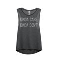 thumbnail image 1 of Kinda Care Kinda Don't Women's Fashion Sleeveless Muscle Workout Yoga Tank Top Charcoal Grey 2X-Large, 1 of 3