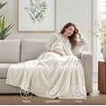 thumbnail image 5 of U by Bedsure Fleece Blankets Throw Size Cream, 300GSM Lightweight Plush Fuzzy Cozy Soft , 50x60 inches, 5 of 10