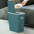 thumbnail image 4 of GFHFHITJ Garbage&nbsp;Can,Bathroom Trash Can With Lid Garbage Can With Press Lid Plastic Wastebasket With Popup Lid For Toilet Office Bedroom Living Room, 4 of 7