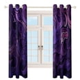 thumbnail image 3 of Blackout Curtains for Bedroom Simple Purple Ripple Full Room Darkening Grommet Curtains for Living Room,Thermal Insulated Ombre Drapes, 3 of 7