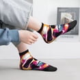 thumbnail image 2 of Fuzoiu Colorful Skull Print Adult Socks, Crew Moisture-wicking Socks, Unisex Cushion Crew Socks,Casual Sports Ankle Socks, 2 of 7
