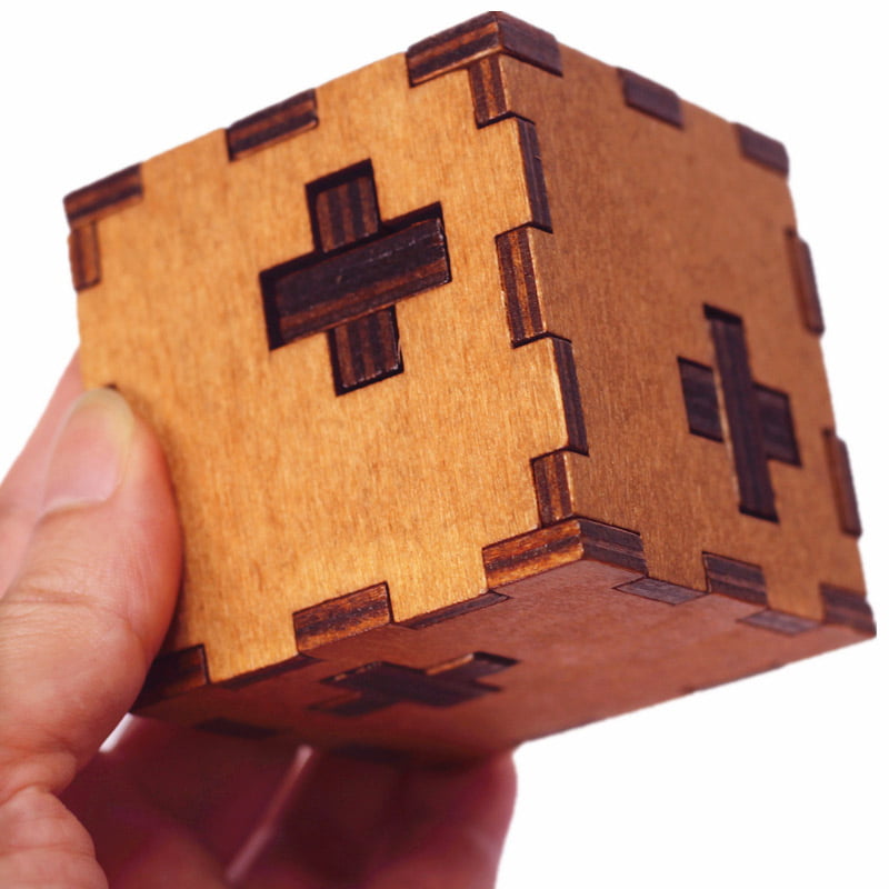 Switzerland cube Wooden Swiss Secret Puzzle Box wood brain teaser toy For Kids 