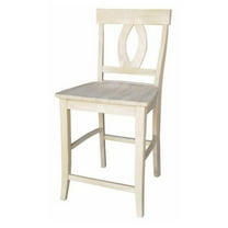International Concepts Wood Verona Stool - Unfinished - 24" Seat Height