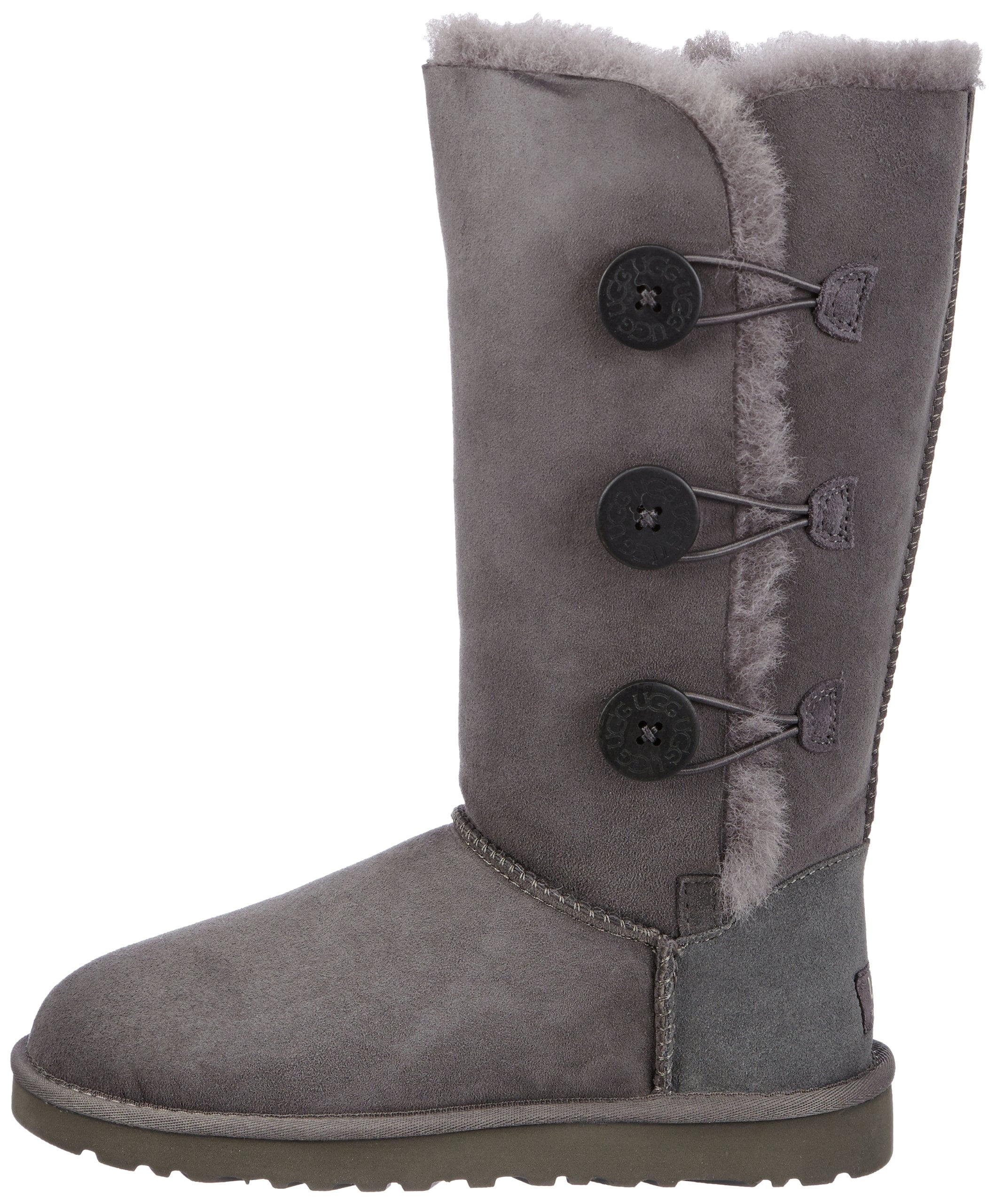 gray ugg boots with buttons
