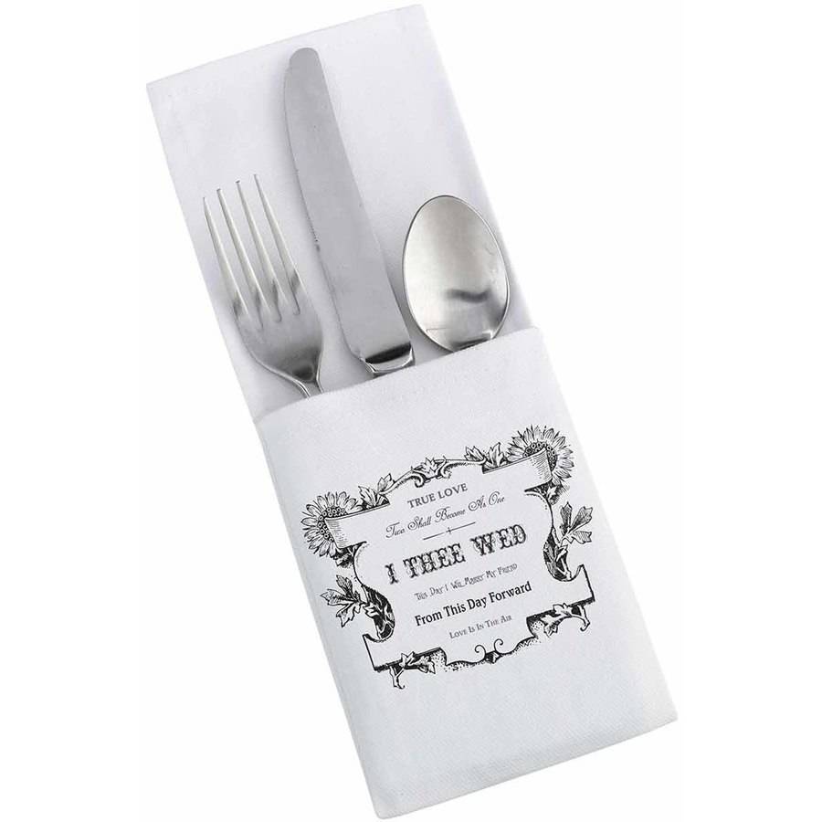 True Love Silverware Holders, Set of 4