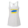 thumbnail image 2 of Wild Bobby, Ukranian Strong Vintage Tri-Blend Racerback Tank Top, Heather White, Small, 2 of 4