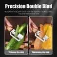 thumbnail image 4 of Multi-Functional Vegetable Peeler for Kitchen, With Wooden Handle and Bottle Opener, Comfortable and non-slip handle Stainless Steel Blade Easy to Clean for Fruit Potato Pumpkin Papaya (2pcs), 4 of 7