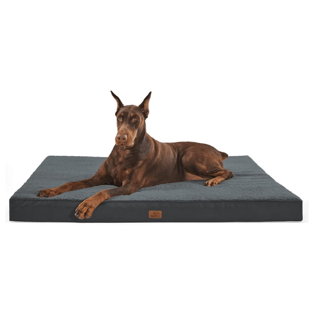Cama ortopédica de espuma para perros Bedsure para perros y gatos pequeños, medianos, grandes y extragrandes de hasta 50/75/100 libras - Espuma ortopédica en forma de caja de huevos con funda lavable