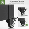 thumbnail image 6 of MAYEERTY 35*16*71" Black Metal Planter with Rect Climbing Trellis, Drainage hole & Wheels, Street Pattern, 6 of 9