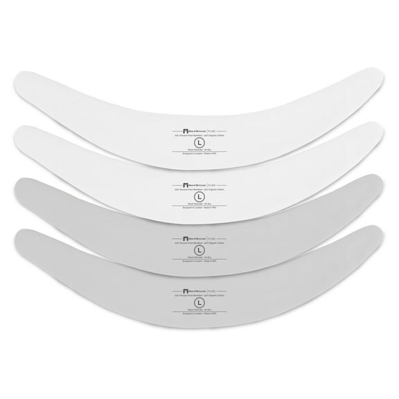 More of Me to Love Organic Cotton and Bamboo Tummy Liner 4-Pack Large (2 x Pearl White and 2 x Stone Gray)