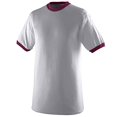thumbnail image 2 of Ringer T-Shirt Xl Athletic Heather/Maroon, 2 of 2