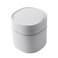 thumbnail image 1 of Cubo de basura de escritorio Sunnimix Blanco Mini 2L con tapa, 1 of 8
