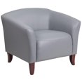 thumbnail image 1 of HERCULES Imperial Series Gray Leather Chair, 1 of 9