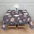 thumbnail image 3 of Pioneer Flower Floral Print Pattern Square Tablecloth, Waterproof Wipeable Spillproof Washable Table Cover for Home Kitchen Party Decor, 60"x60", 3 of 6