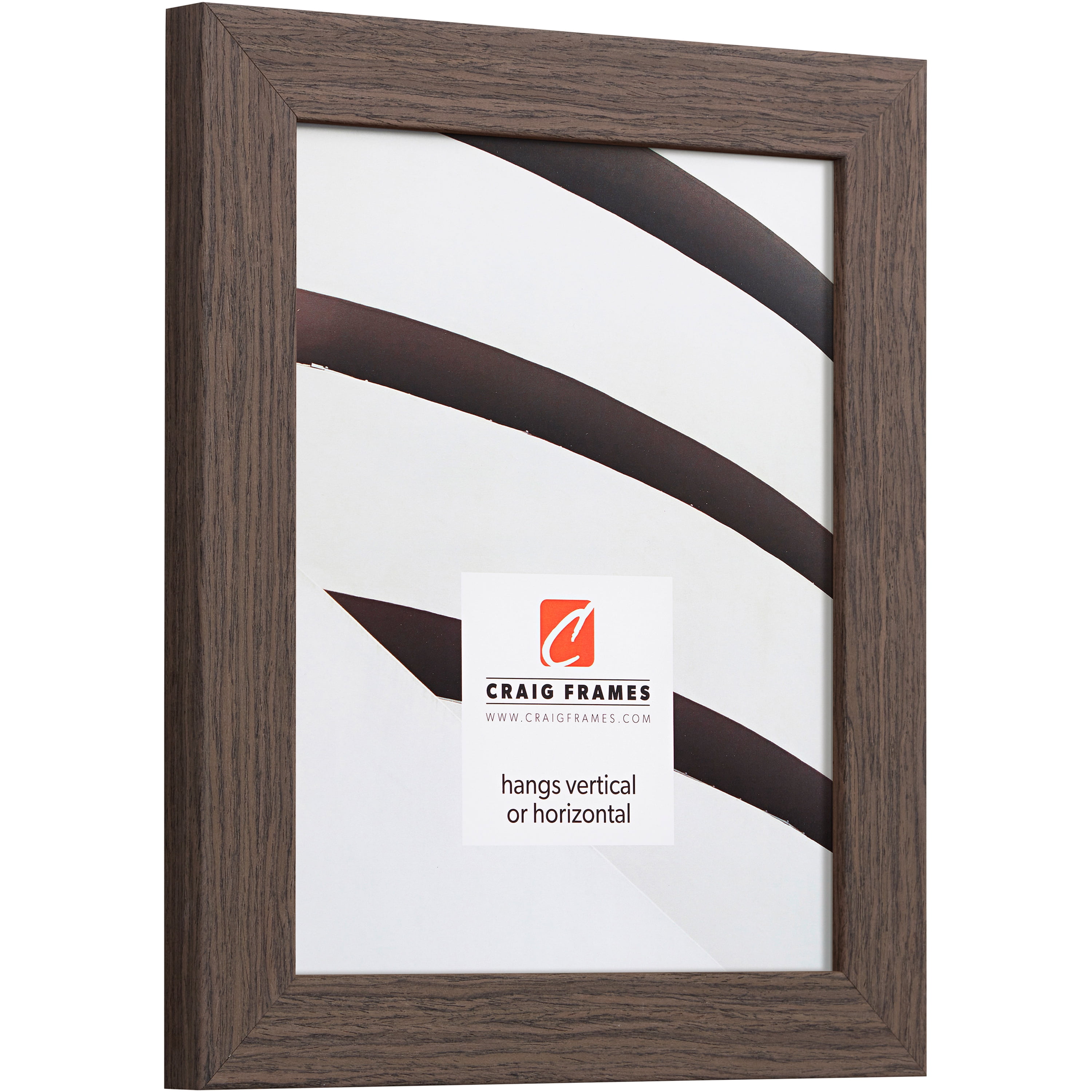 Craig Frames Farmhouse Essentials, 22x28 inch Picture Frame Matted for a 18x24 Photo, Mocha Brown