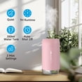 thumbnail image 3 of Humidificador portátil mini de 350 ml con niebla fría conexión USB para dormitorio coche oficina y viajes con apagado automático y 2 modos de niebla en color rosa, 3 of 8