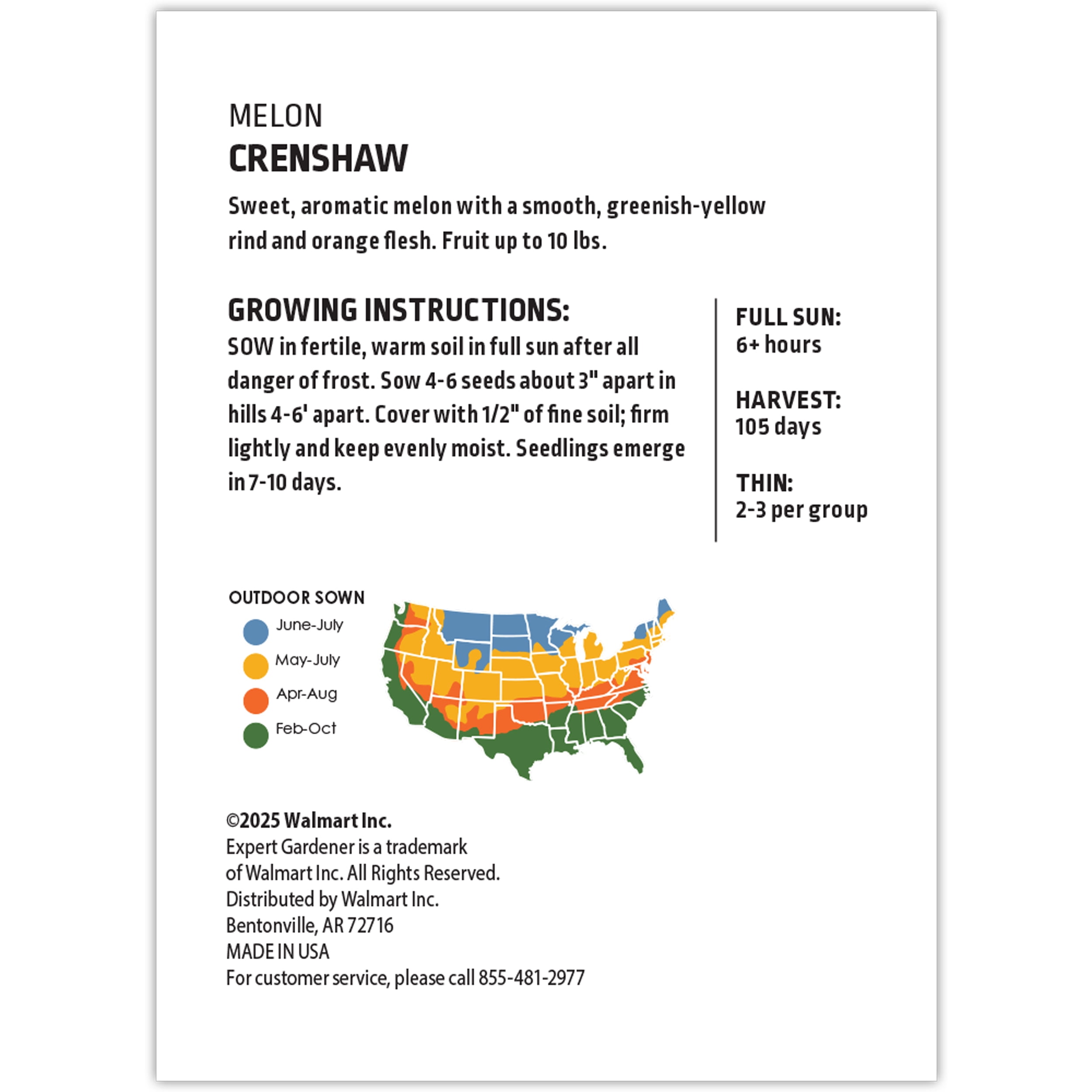 Expert Gardener Crenshaw O.P. Melon Vegetable