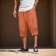 thumbnail image 3 of Men's Casual Shorts Frame Shorts Comfy Clothes Mens Athletic Short Band Size Boys Winter Clothes Size 6 Graphic for Men Trunk Slam Mens Short with Foam Sports Striped Jogging Bottoms Orange 4XL, 3 of 4