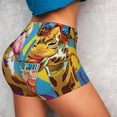 thumbnail image 4 of Balery Colorful Giraffes with Drinks Printed Workout Shorts for Women Seamless Scrunch Short Gym Yoga Running Sport Active Exercise Fitness Shorts-XX-Large, 4 of 8