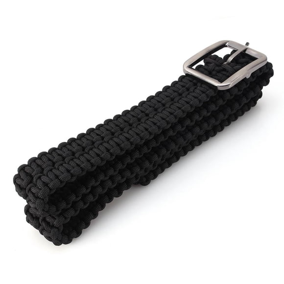 YLSHRF Survival Paracord Belt 550 Paracord Belt Utility Belt Milspec Cord Solid Steel Buckle Black,Camping Hiking Equipment,550 Paracord Belt