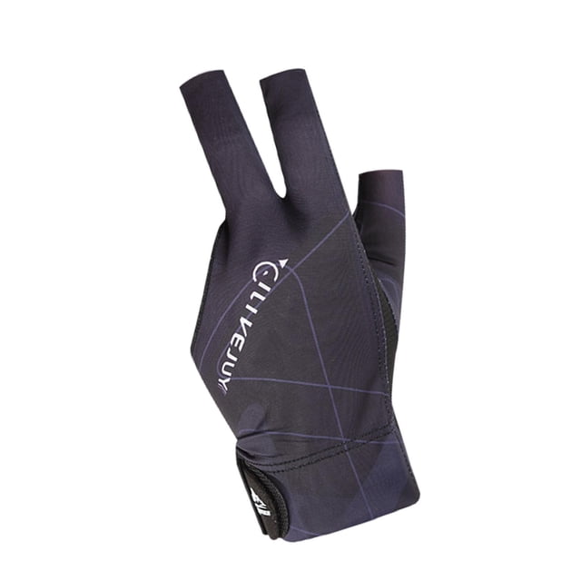 Guante de billar de 3 dedos Zulema Guante deportivo antideslizante para taco de billar Negro