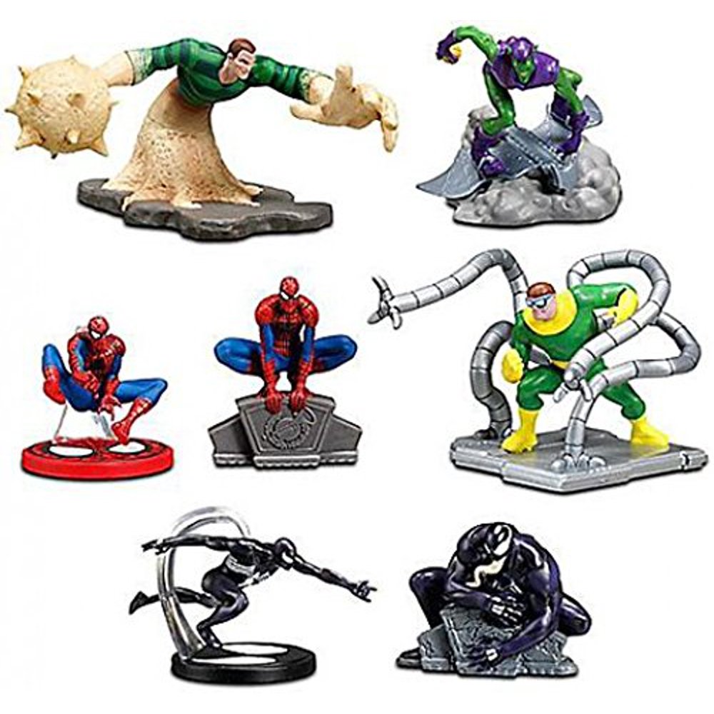 Disney Exclusive Marvel 7Pack SpiderMan Figurine Playset
