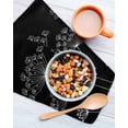 thumbnail image 3 of Black Dandelion Kitchen Dish Towels for Drying Dishes Set of 2, Spring Modern Minimalist Country Flower Waffle Weave Microfiber Hand Tea Bathroom Towels Quick Dry & Absorbent Towel 12x12, 3 of 7