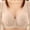 #0272-Beige, variant on Front Closure Bras for Women, Wireless Push Up Breathable Design, Solid Color Seamless Support, Plus Size Large Cup Everyday Underwear Gift