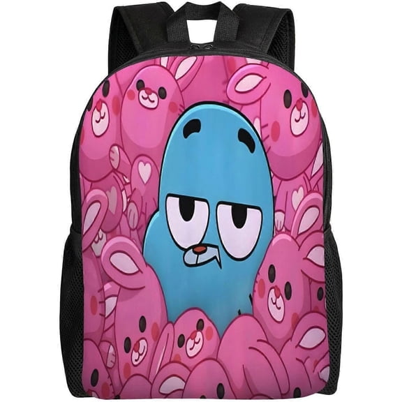 Amazing World of Gumball Backpack Cute Anime Large Capacity Multifunction Backpacks Lightweight Sports