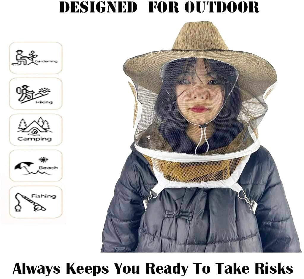Beekeeping Veil Hat Beekeeper Hat with Anti-bee Netting Professional Bee Keeping Supplies