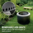 thumbnail image 3 of Coleman Cityscapes 25" Stainless Steel Wood Burning Fire Pit, Black, 3 of 12