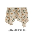 thumbnail image 3 of Fruit and Floral Print Tablecloth with Tassel Lace Trim, Colorful Round Dining Table Cover for Kitchen Decor, Washable and Fade-Resistant Home Table Setting, 3 of 6