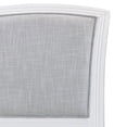 thumbnail image 5 of Charleston 26" White Counter-Height Bar Stool with Gray Upholstered Seat and Back, 5 of 8