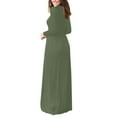thumbnail image 4 of GZWYHT Robes pour Femmes 2025, Robes Maxi Décontractées pour Femmes à Manches Longues à Col Rond Unies Robe Longue Débardeur Robe à Manches Longues, Robes Modestes, Robe Verte, Commodes en Liquidation m, 4 of 9