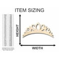 thumbnail image 2 of Unfinished Wood Tiara Crown Shape - Royalty - Craft - up to 46" DIY 4" / 1/8", 2 of 3