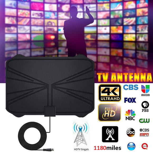 Antena de TV Digital 4K HDTV para interiores, amplificador de señal, radio de TV de 1180 millas, Antena de Surf, antenas de TV HD aéreas