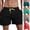 Green, variant on Swim Shorts Men 7 Fashion Tropical Print Quick Dry Vacation Beach Shorts with Pockets Anti-Chafe Summer Swimwear