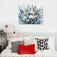 thumbnail image 5 of Nawypu Flowers Canvas Wall Art for Living Room Wall Decor Indigo Floral Canvas Painting Watercolor Plants Pictures Vintage Botanical Flower Canvas Artwork for Bedroom Office Home Wall Decorations, 5 of 6