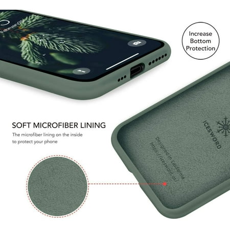 Linlinpapa Iphone 11 Pro Case Pine Green Thin Liquid Silicone Case Soft Silk Microfiber Cloth Matte Pine Green Gel Rubber Full Body Cool Protective Shockproof Cover 5 8 Pine Green Walmart Canada