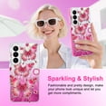thumbnail image 3 of CASEFIV for Samsung Galaxy S26 Plus Case,[Magnetic Invisible Stand][Military-Grade Drop Protection] Slim Glossy Marble Pattern Back Shockproof Protective Phone Cover,Purple Marble, 3 of 8