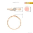 thumbnail image 4 of ANGARA Natural 0.11 Ct. Diamond Fashion Promise Ring in 14K Rose Gold for Women (Ring Size: 12), 4 of 9