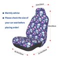 thumbnail image 3 of Wukai Skull Purple Flower Full Set Car Seat Covers with Soft Padding Universal Auto Front Seats Protector and Cushion Mat, 3 of 5