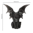 thumbnail image 2 of Decoración de Halloween estatuilla de gato negro resina oscura 3 cabezas estatuas de gato creativas, 2 of 9