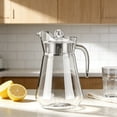 thumbnail image 6 of Clear Acrylic Beverage Pitcher with Lid, 1l & 1.5l Large Capacity Drink Container, Transparent Juices Jug for Iced Tea Lemonade, Fridge Safe Pitcher for Home Kitchen Bar Party Gathering, Clear-M, 6 of 6