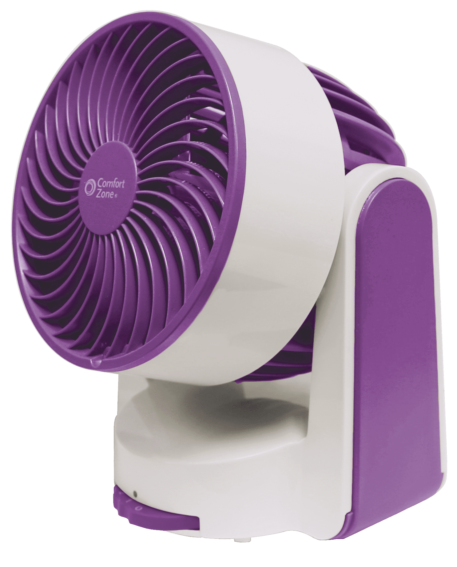 Comfort Zone 5'' Turbo Desk Fan, Purple Peony