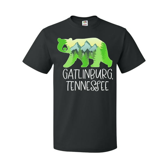 Inktastic Gatlinburg, Tennessee- Mountains and Bear Shape T-Shirt