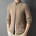 thumbnail image 5 of Ceisia Men's Zipper Closure Standing Collar Functional Pockets Solid Color Jacket - ployester for Daily & Outdoor Wear Gift, 5 of 9